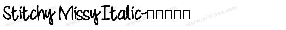 Stitchy Missy Italic字体转换